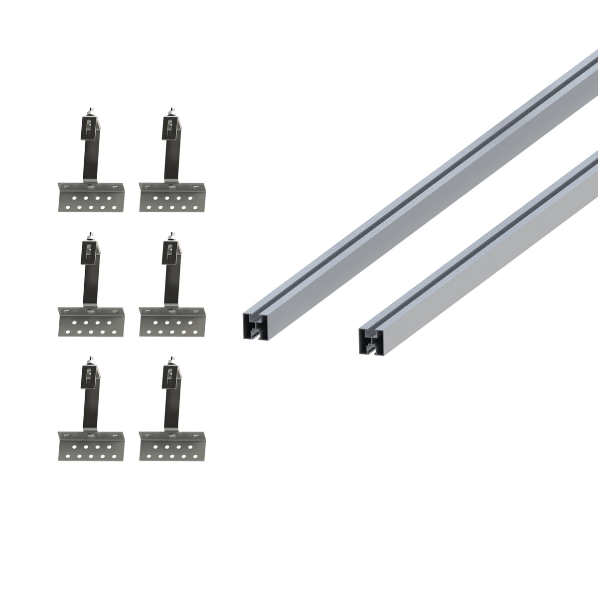 Aufdachmontageset für 2 Kollektoren, senkrecht (2,02m²)