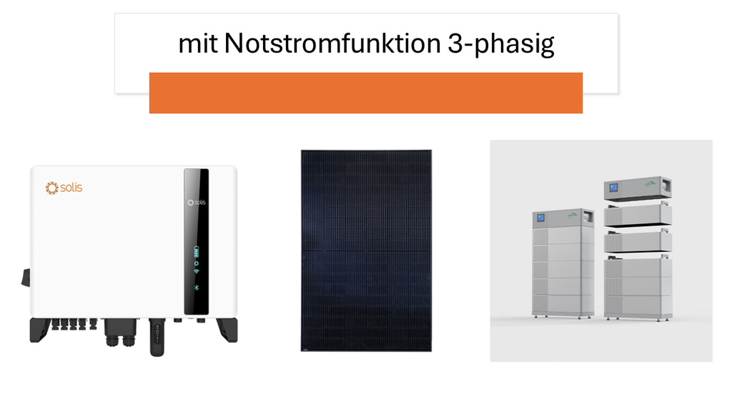 Solis PV-Set 4,95Kwp inkl. 8,28kWh Batteriespeicher mit Notstrom ohne Unterkonstruktion
