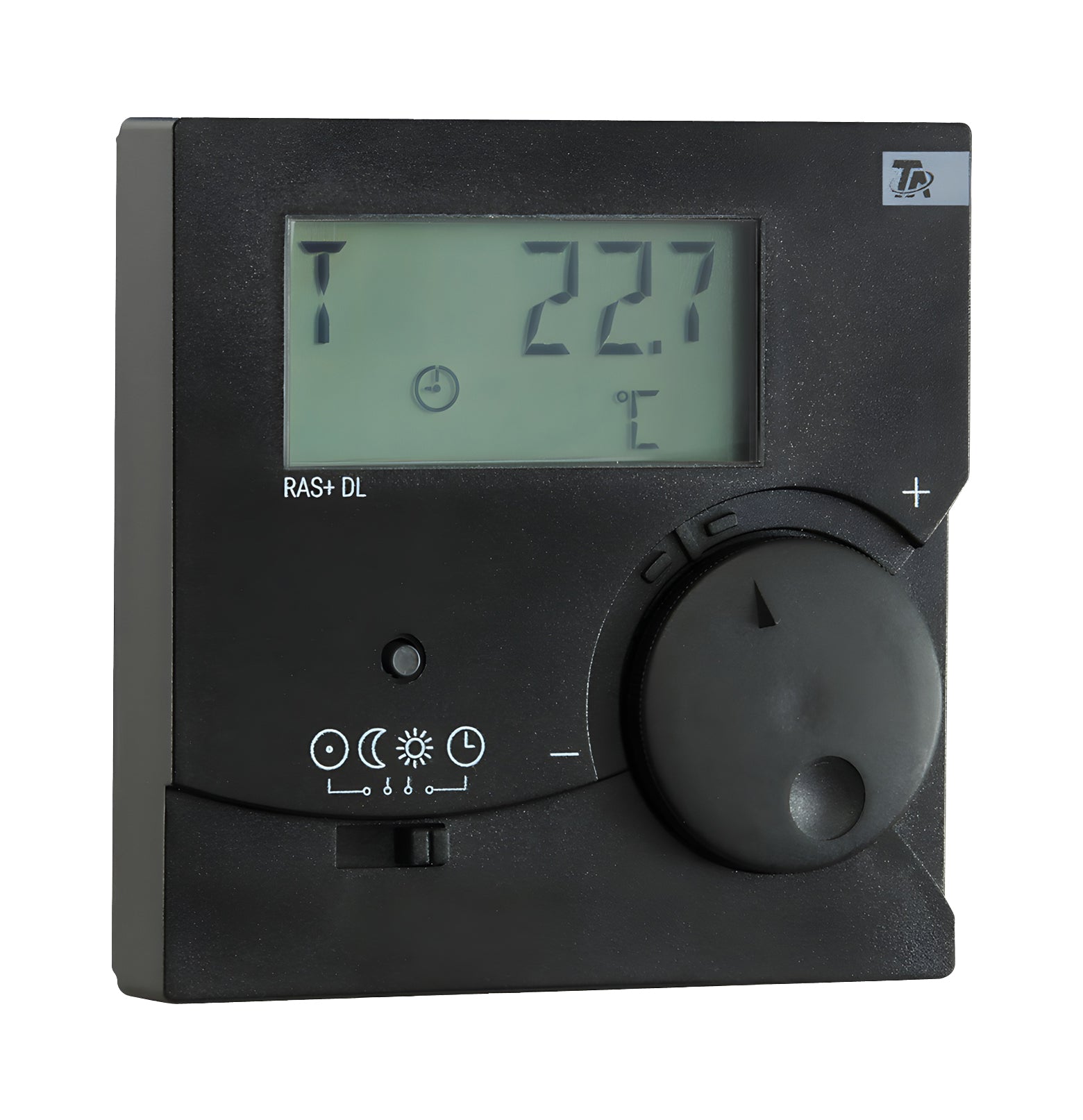 Technische Alternative Raumsensor RAS+ DL mit Fernanzeige und Feuchtemessung, schwarz