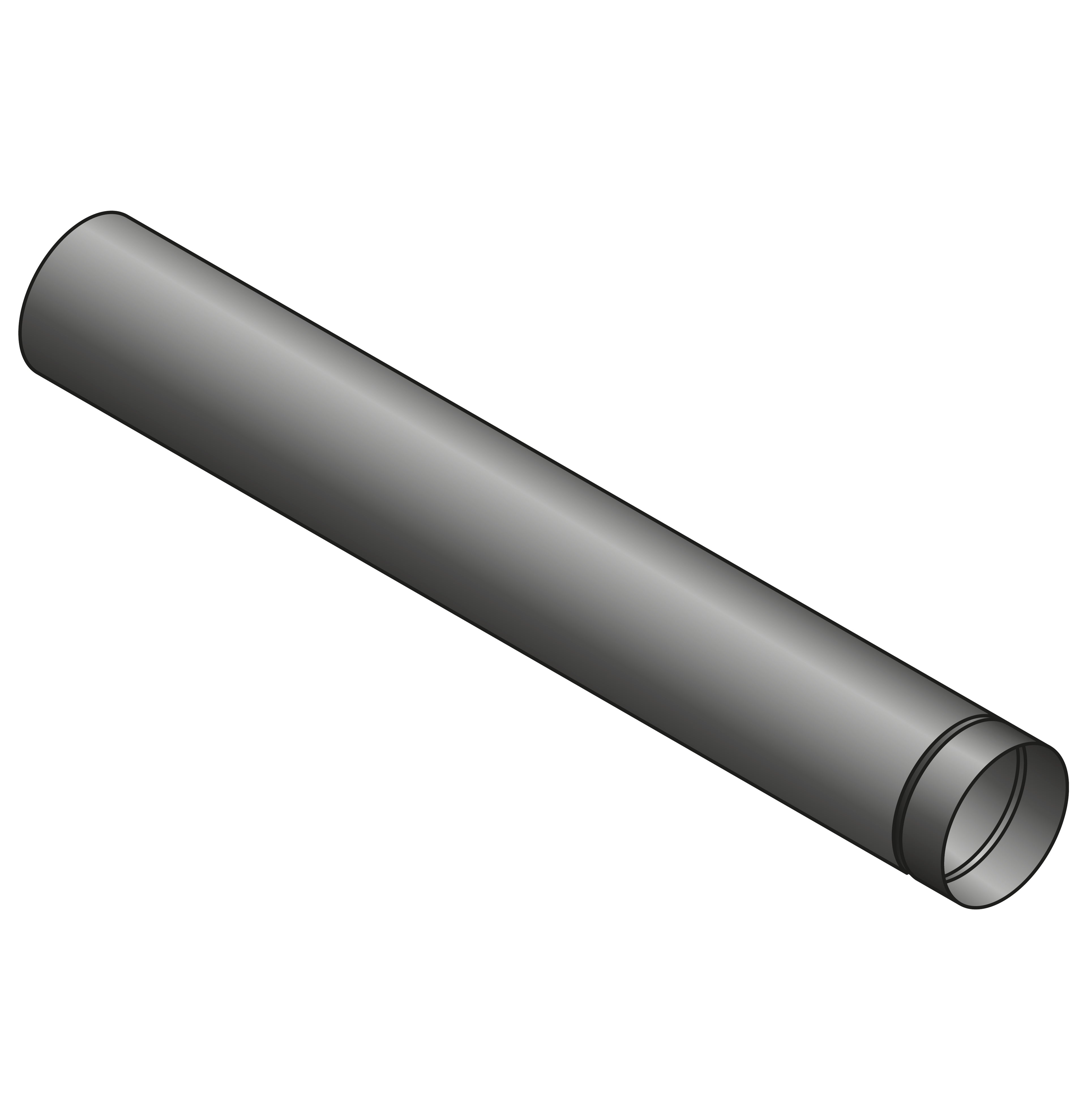 Rauchrohr DM150mm, 1000mm Länge