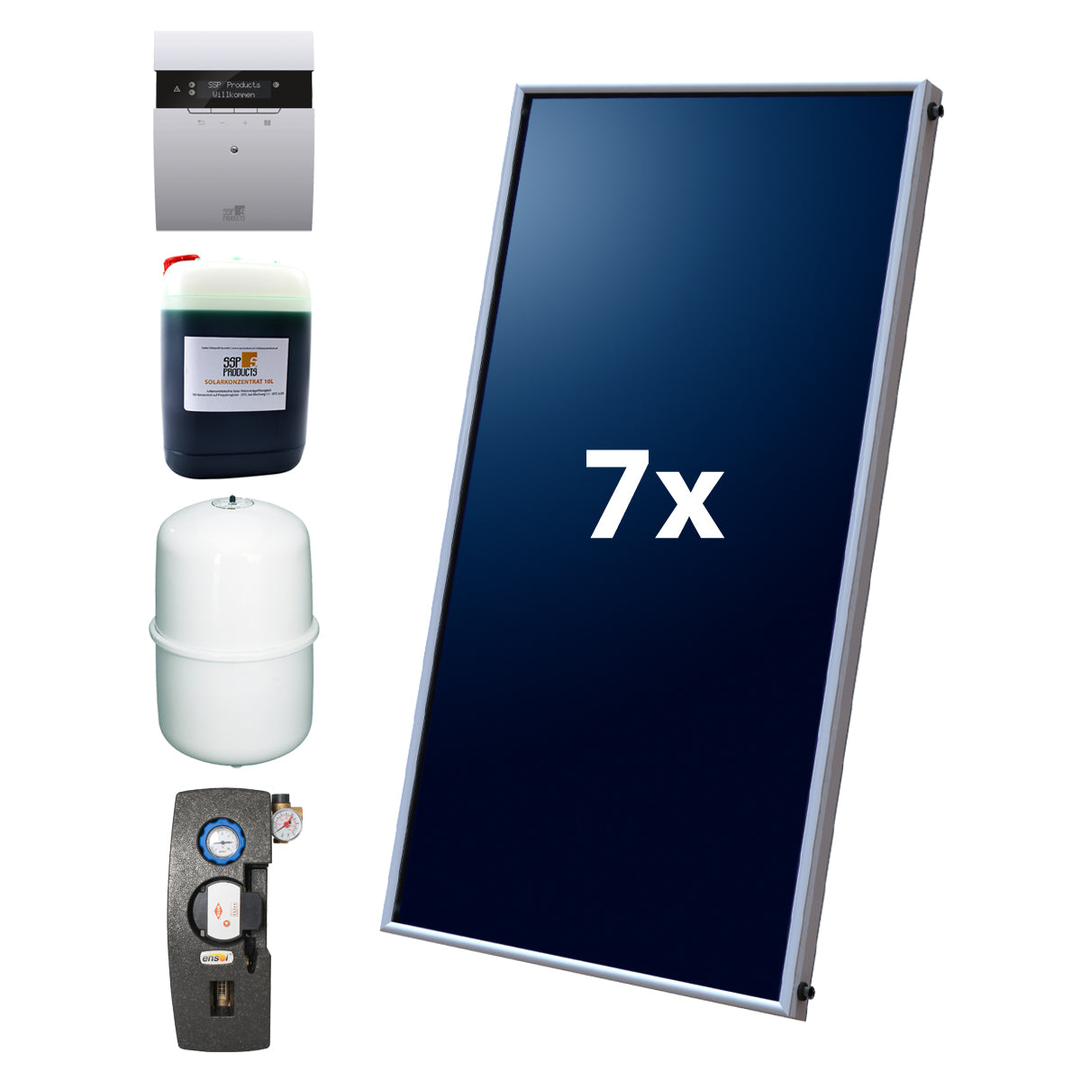 Unitrading Solarpaket / Solaranlage 14,14m², Inkl. Schrägdachmontagesystem (Dachziegel), ohne Speicher