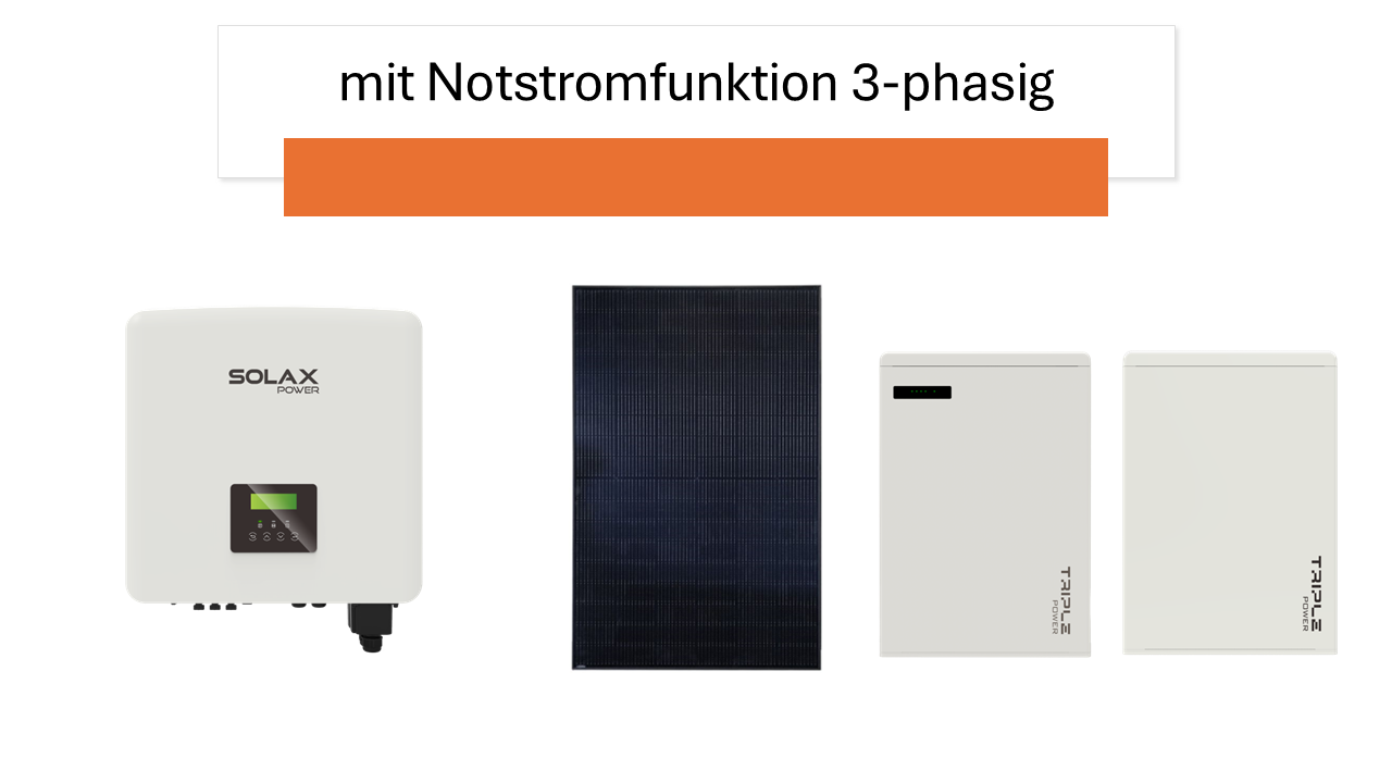 Solax PV-Set 4,95Kwp inkl.11,6KWh Batteriespeicher mit Notstrom ohne Unterkonstruktion