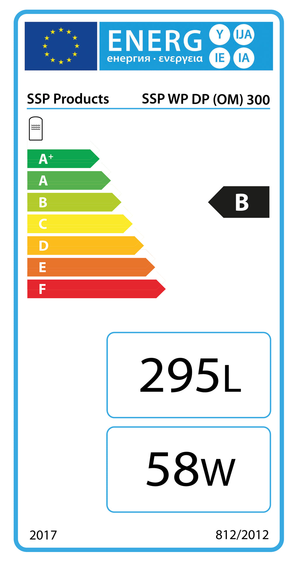 Wärmepumpenspeicher WP DP (UT) 300 Liter  inkl. Isolierung, Wärmetauscher 4,0m2