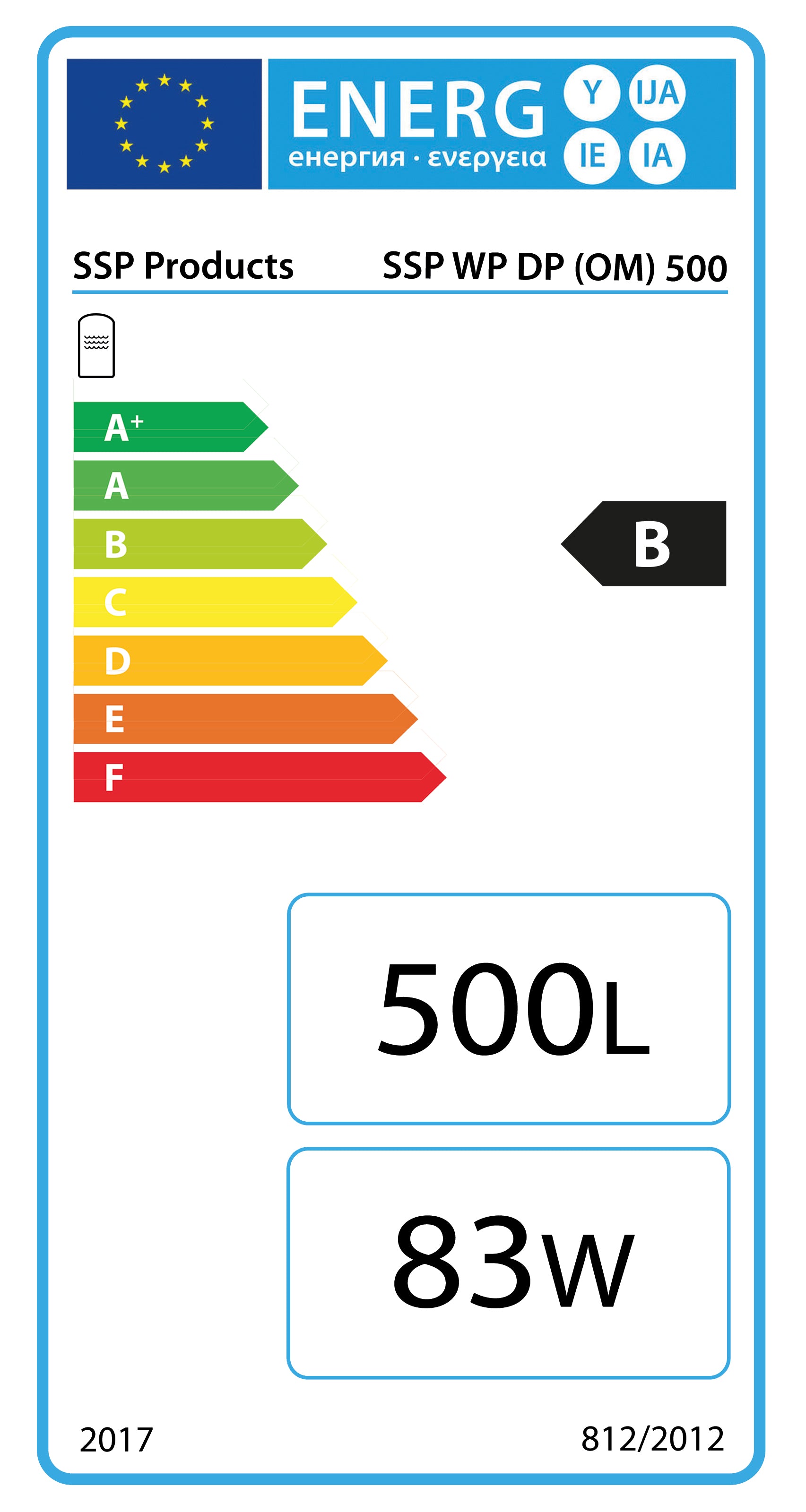 Wärmepumpenspeicher WP DP (UT) 500 Liter  inkl. Isolierung, Wärmetauscher 6,0m2