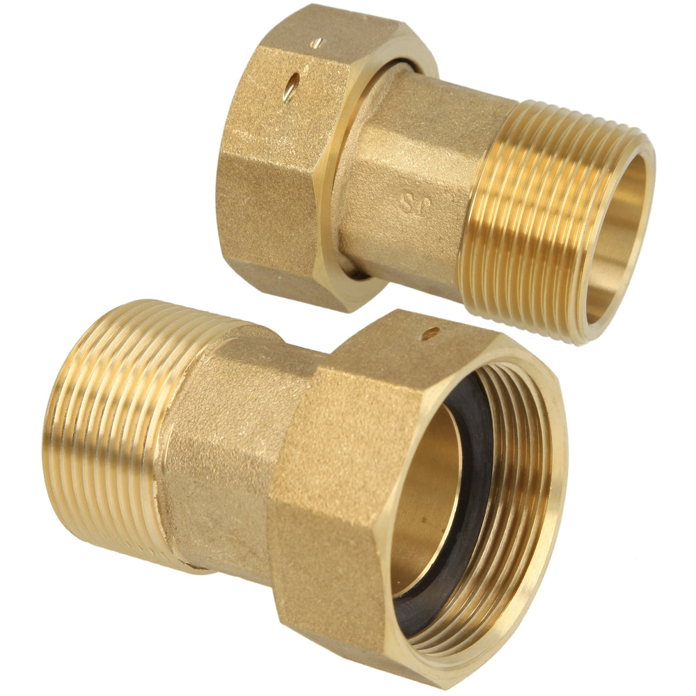 Wasserzählerverschraubung 3/4" AG  mit Überwurfmutter 1"