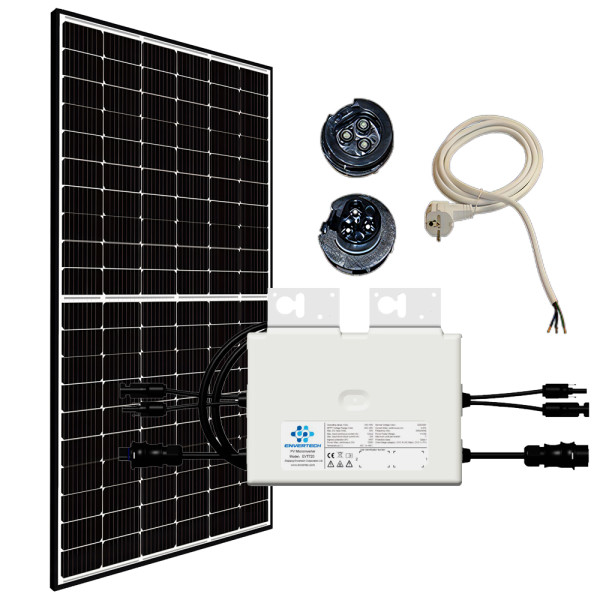 810 Watt Solaranlage/Photovoltaikanlage Plug & Play Komplett Set ( 1-Phasig )  2 Module + EVT 720