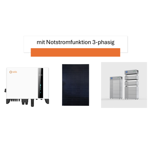 Solis PV-Set 4,95Kwp inkl. 5,52kWh Batteriespeicher mit Notstrom ohne Unterkonstruktion